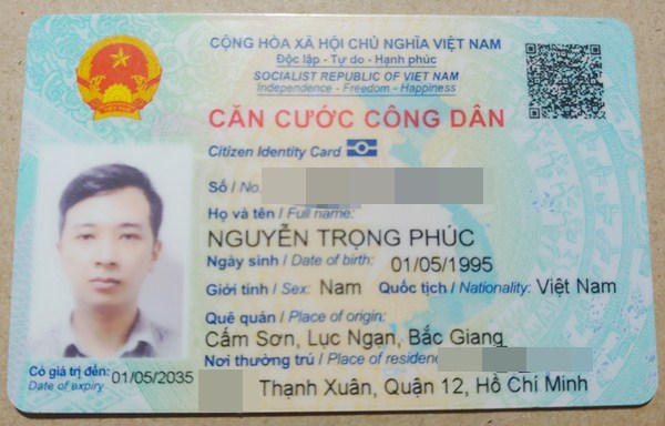 Nguyễn Trọng Phúc 1995 - quê Bắc Giang
